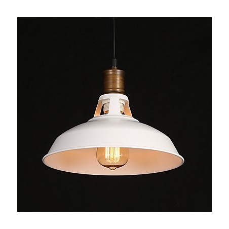 Lampe suspendue creuse en fer forgé à tête unique, style campagnard américain Lampe suspendue creuse en fer forgé à tête unique, style campagnard américain