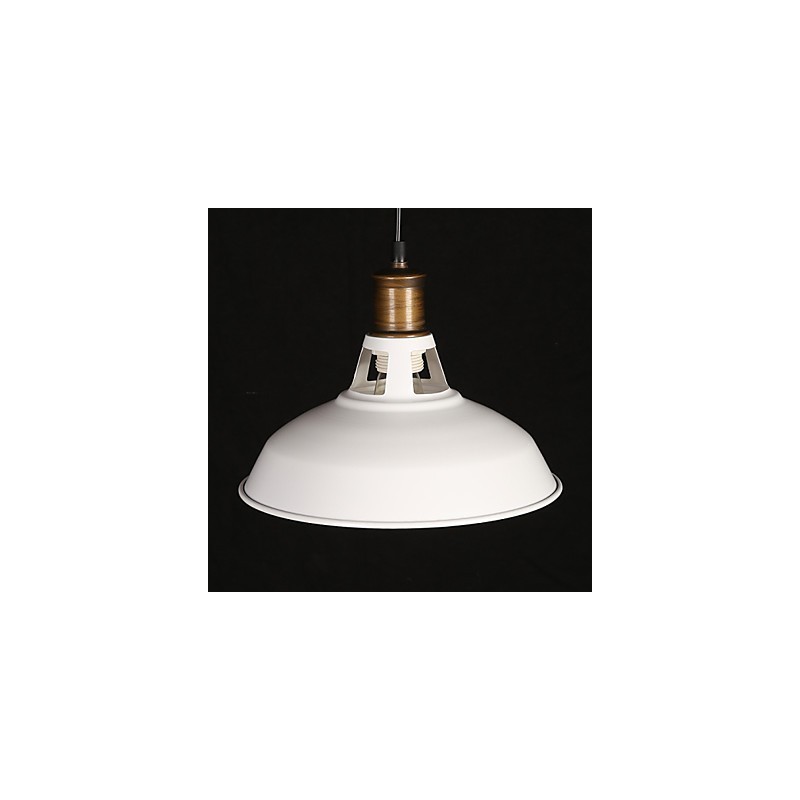 Lampe suspendue creuse en fer forgé à tête unique, style campagnard américain