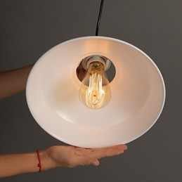 Lampe suspendue creuse en fer forgé à tête unique, style campagnard américain