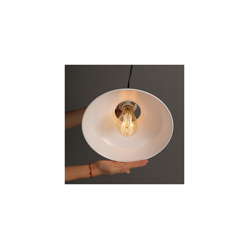 Lampe suspendue creuse en fer forgé à tête unique, style campagnard américain
