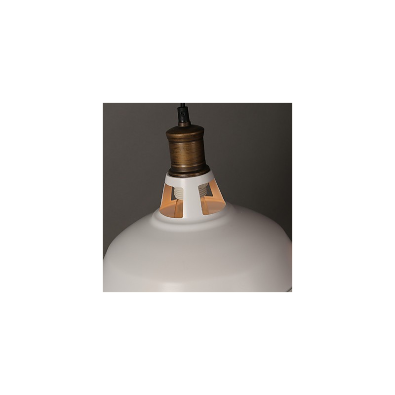 Lampe suspendue creuse en fer forgé à tête unique, style campagnard américain