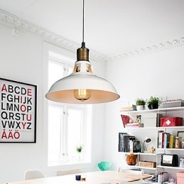 Lampe suspendue creuse en fer forgé à tête unique, style campagnard américain