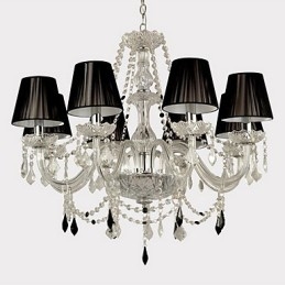 Lustre en cristal élégant à 8 lumières