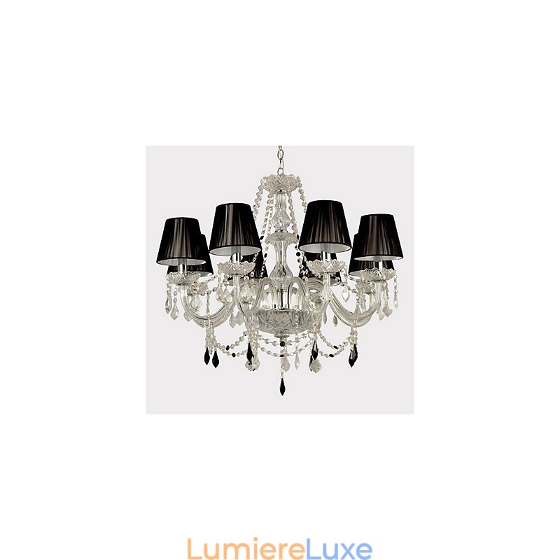 Lustre en cristal élégant à 8 lumières