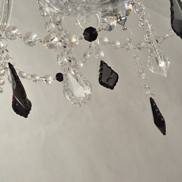 Lustre en cristal élégant à 8 lumières