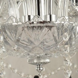 Lustre en cristal élégant à 8 lumières