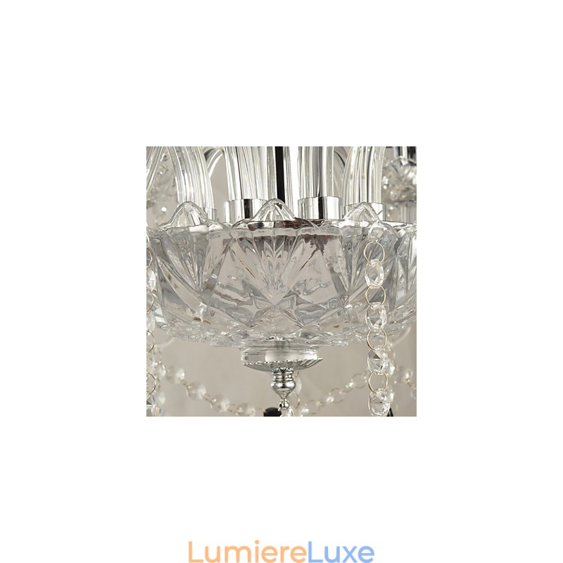 Lustre en cristal élégant à 8 lumières