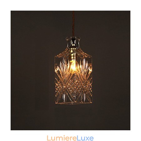 Lustre en verre sculpté créatif en forme de bouteille romantique Lustre en verre sculpté créatif en forme de bouteille romantique