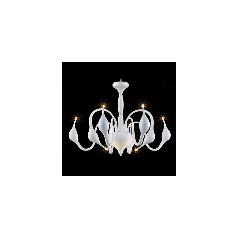 Lustre moderne contemporain en métal galvanisé