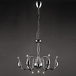 Lustre moderne contemporain en métal galvanisé