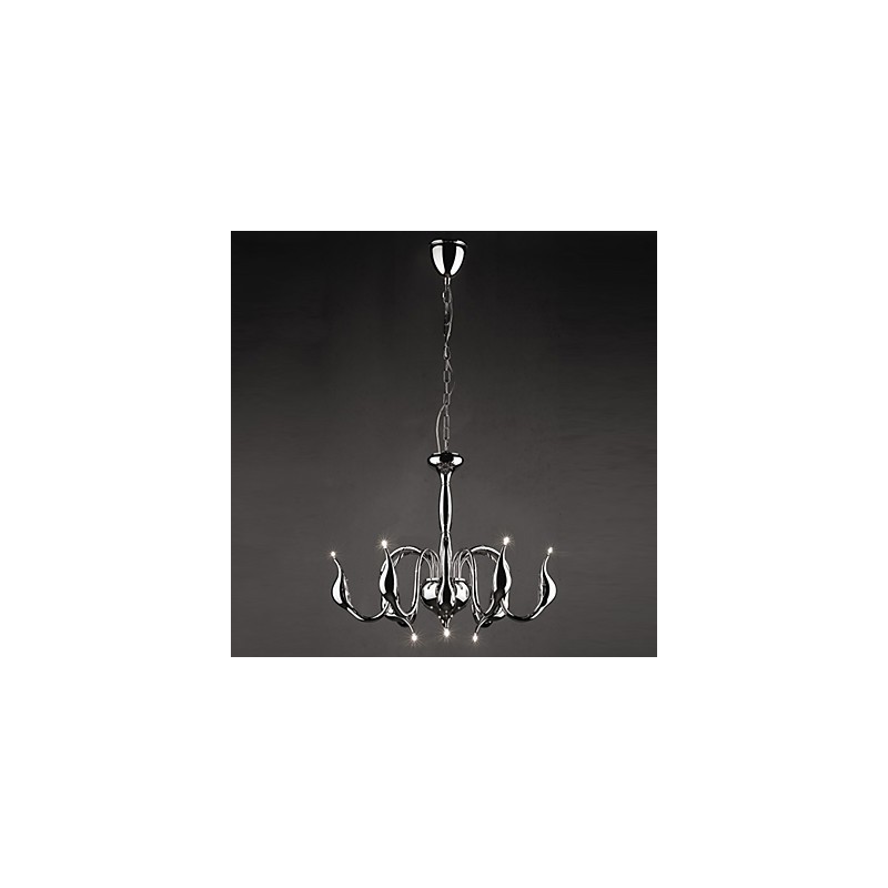Lustre moderne contemporain en métal galvanisé