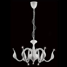 Lustre moderne contemporain en métal galvanisé
