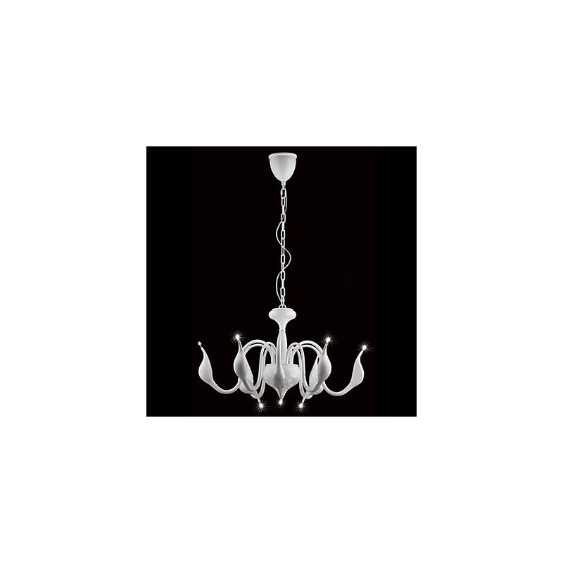 Lustre moderne contemporain en métal galvanisé