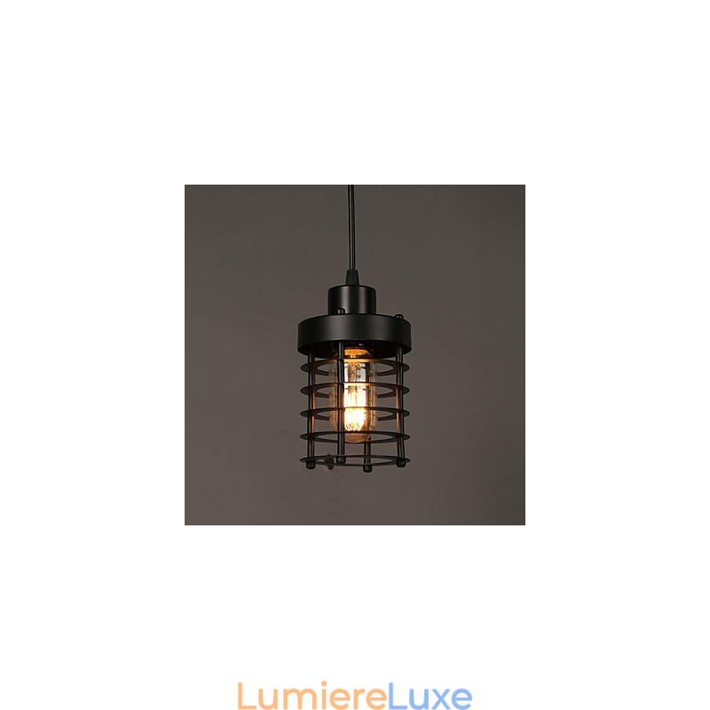 Lustre circulaire rétro à tête unique et lanternes