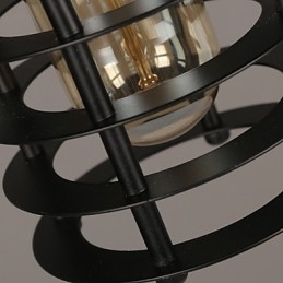 Lustre circulaire rétro à tête unique et lanternes