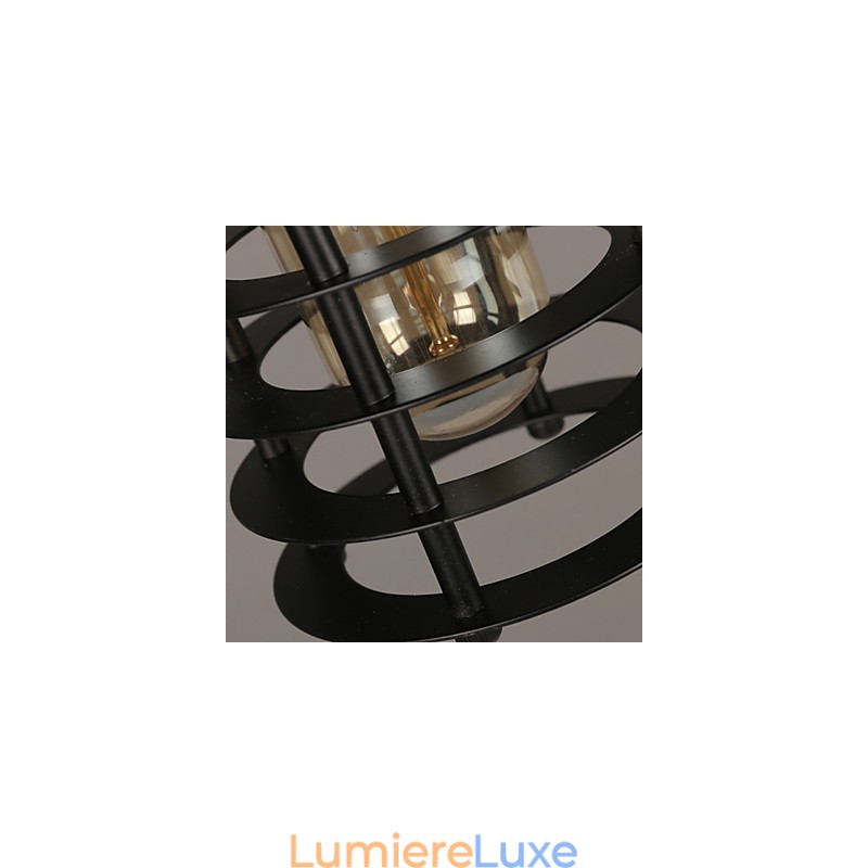 Lustre circulaire rétro à tête unique et lanternes