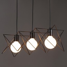 Plafonnier à tête unique en fer forgé au design créatif, contracté et contemporain