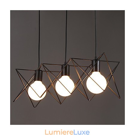 Plafonnier à tête unique en fer forgé au design créatif, contracté et contemporain Plafonnier à tête unique en fer forgé au design créatif, contracté et contemporain