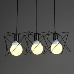 Plafonnier à tête unique en fer forgé au design créatif, contracté et contemporain