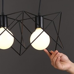 Plafonnier à tête unique en fer forgé au design créatif, contracté et contemporain