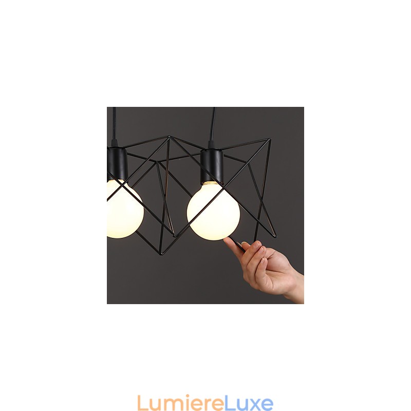 Plafonnier à tête unique en fer forgé au design créatif, contracté et contemporain