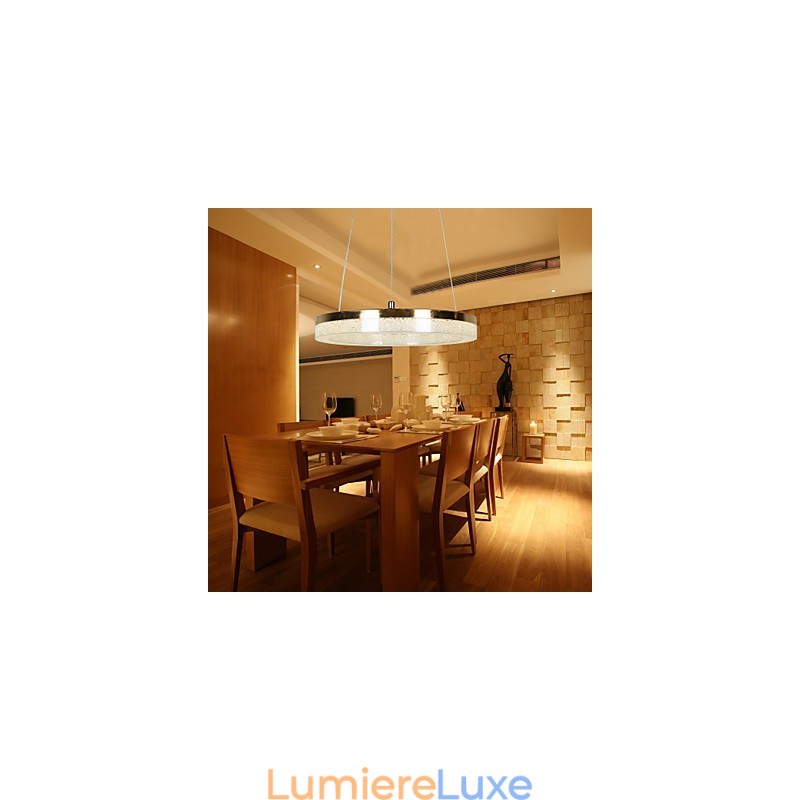 Lampe à suspension en cristal dorée moderne