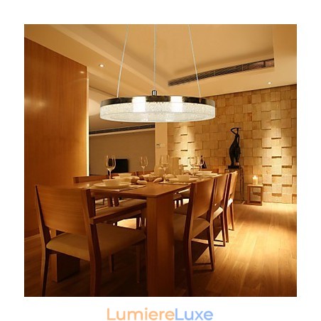 Lampe à suspension en cristal dorée moderne Lampe à suspension en cristal dorée moderne