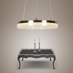 Lampe à suspension en cristal dorée moderne