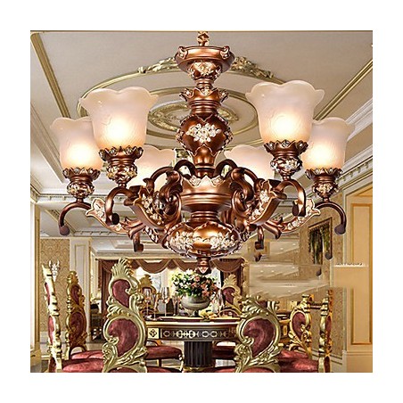 Lustre traditionnel classique rétro en métal Lustre traditionnel classique rétro en métal