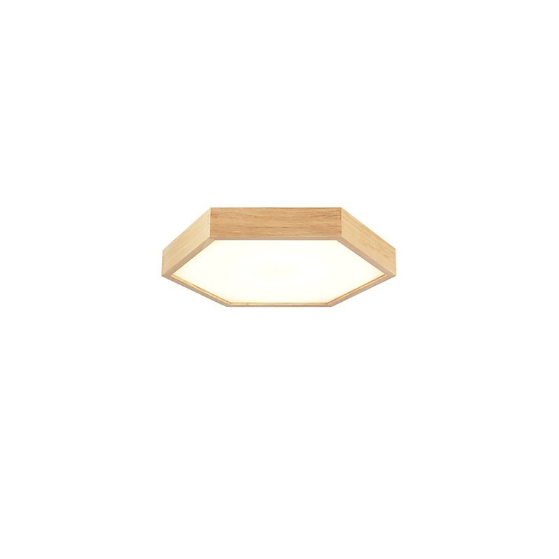 Suspension moderne contemporaine en bois et bambou de style campagnard