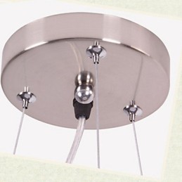 Suspension moderne contemporaine en bois et bambou de style campagnard