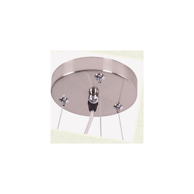 Suspension moderne contemporaine en bois et bambou de style campagnard