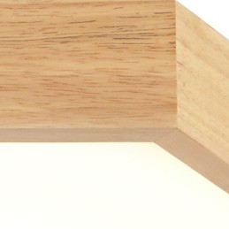 Suspension moderne contemporaine en bois et bambou de style campagnard