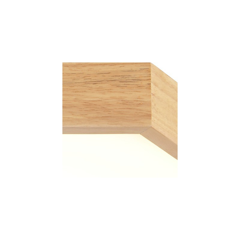 Suspension moderne contemporaine en bois et bambou de style campagnard
