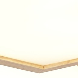 Suspension moderne contemporaine en bois et bambou de style campagnard