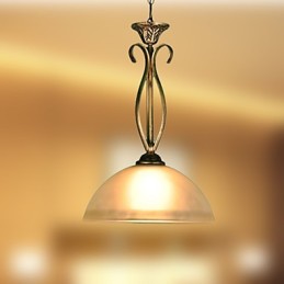 Lampe de table rurale du Nord : une lampe en verre à tête unique contemporaine et aux idées contractées